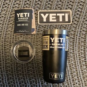 Yeti Rambler 10oz Tumbler, Black - NWT